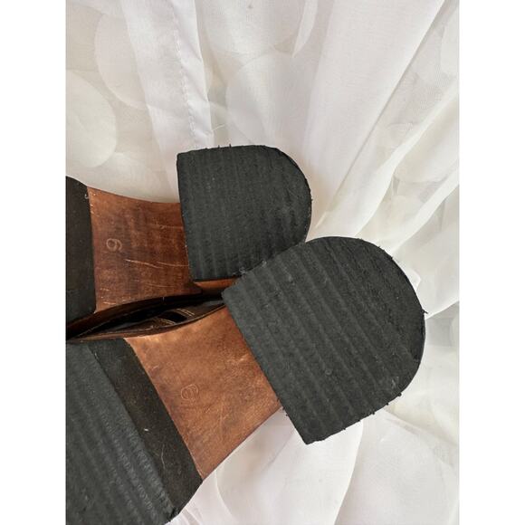 Vtg Y2K CANDIES 9 brown Suede Chunky Platform Heels Sandals Boho Hippie Brazil - Picture 12 of 12